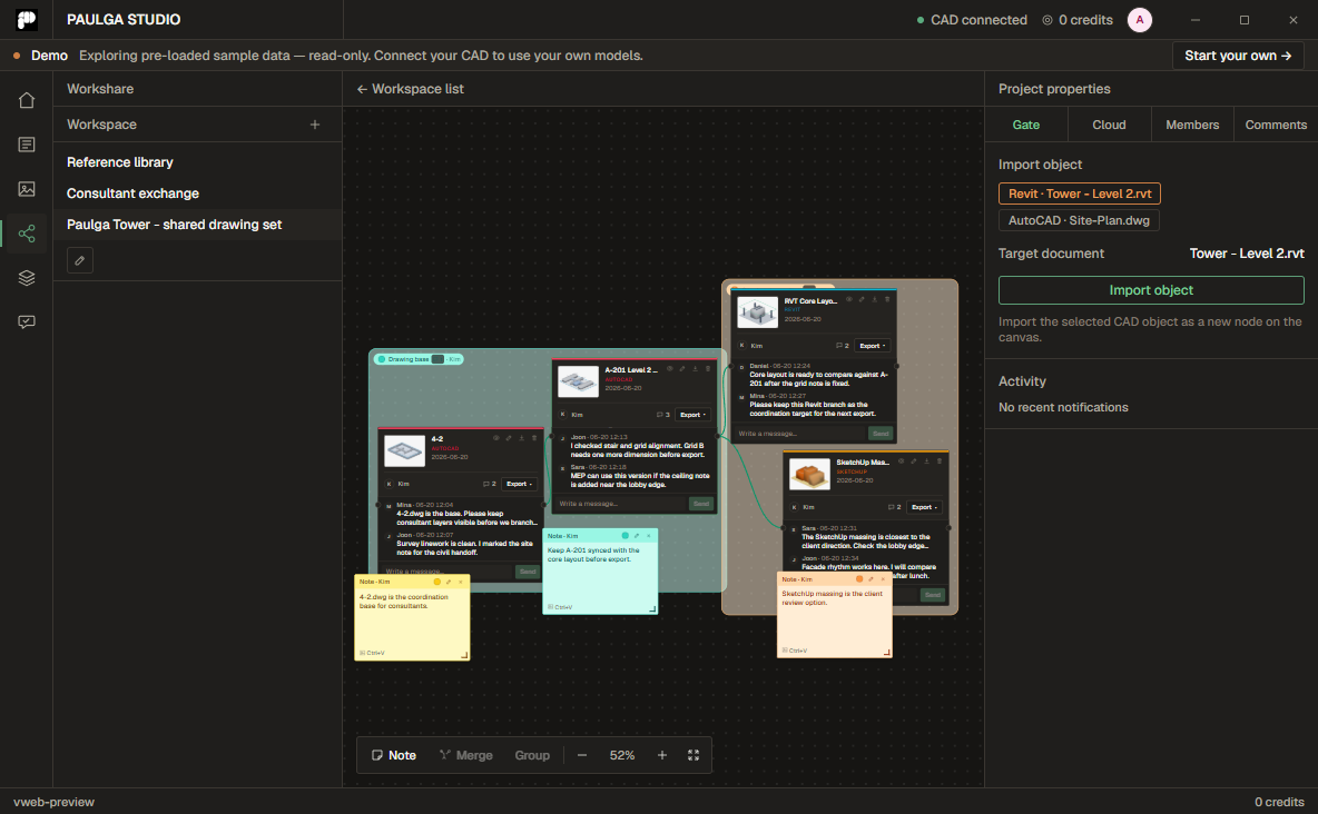 PAULGA Studio Workshare mode